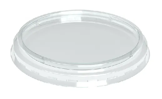 Vienkartinis dangtelis 200 ml padažo indeliui, skaidrus, PET, D 12,15 cm, 40 vnt