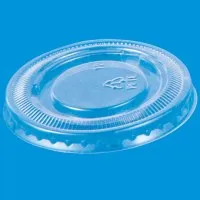 Vienkartinis dangtelis 30 ml padažo indeliui, skaidrus, PET, D 4,4 cm, 100 vnt.