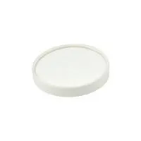 Vienkartinis dangtelis B'Green White 500 ml sriubos indeliams, popierius/PE, D 96 mm, 25 vnt