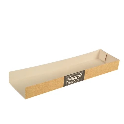 Vienkartinis indelis amerikietiškam dešrainiui SNACK, popierinis, 28,5 x 7,5 x H 3 cm, 50 vnt
