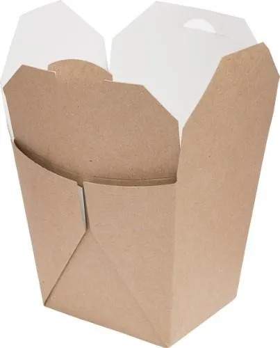 Vienkartinis indelis NOODLE Kraft, be plastiko, popierius, 700 ml, 50 vnt.