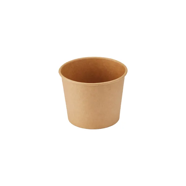 Vienkartinis indelis sriubai B'Green Kraft, popierius/PE, 350 ml, D 96 mm, H 70 mm,, 25 vnt.