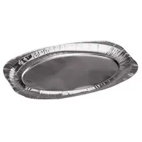 Vienkartinis padėklas, aliuminis, ovalus, 42,5 x 28,5 cm, 25 vnt