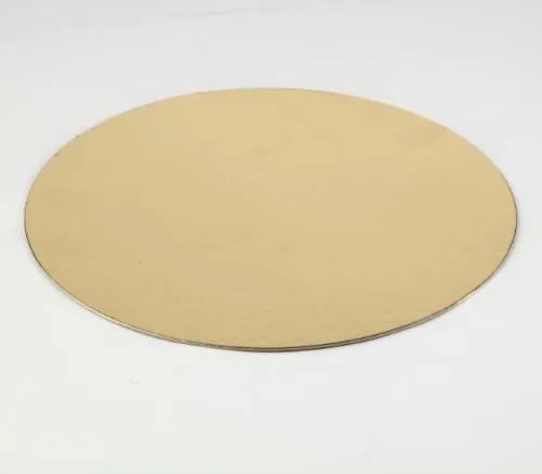 Vienkartinis padėkliukas tortui, aukso spalvos, kartonas, D 16 cm, 100 vnt