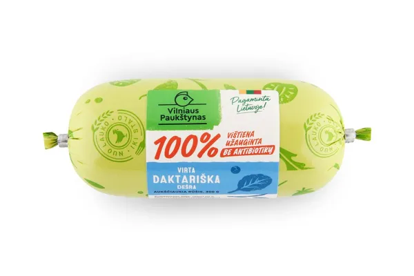 Virta DAKTARIŠKA dešra, Aukščiausia rūšis ,,Vištiena užauginta be antibiotikų", 300g