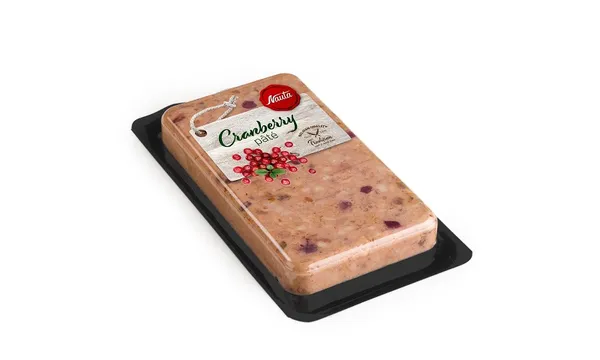 Cūkgaļas pastēte vārīta ar dzērvenēm, I klase, 150g