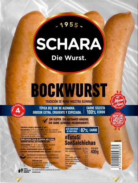 Vārītas desiņas SCHARA Bockwurst, 400g