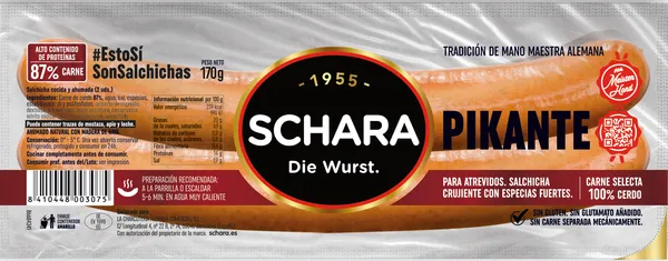 Vārītas desiņas SCHARA Pikante, 170g