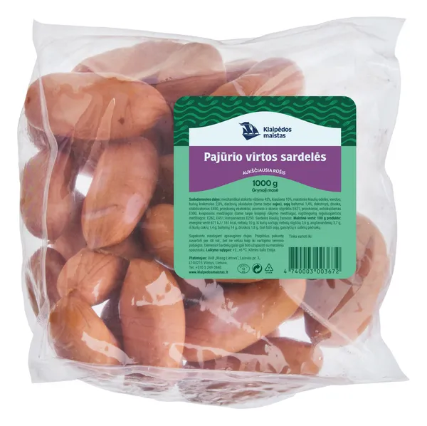 Virtos PAJŪRIO sardelės, I rūšis, 1 kg