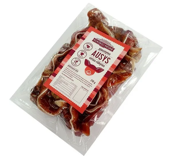 Virtos rūkytos kiaulienos ausys, pjaustytos,  200 g