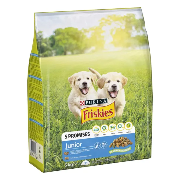 Visavertis sausas pašaras šunims FRISKIES Junior, su vištiena, 3kg