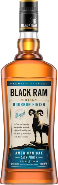 Viskis burbonas BLACK RAM, 40%, 700ml