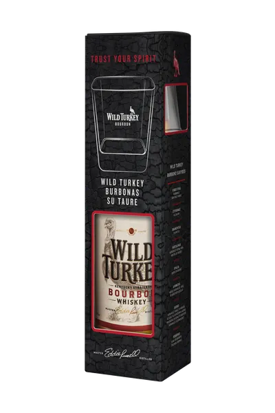 Viskis WILD TURKEY kentucky straight bourbon, su taure, 40,5%, 0,7 l