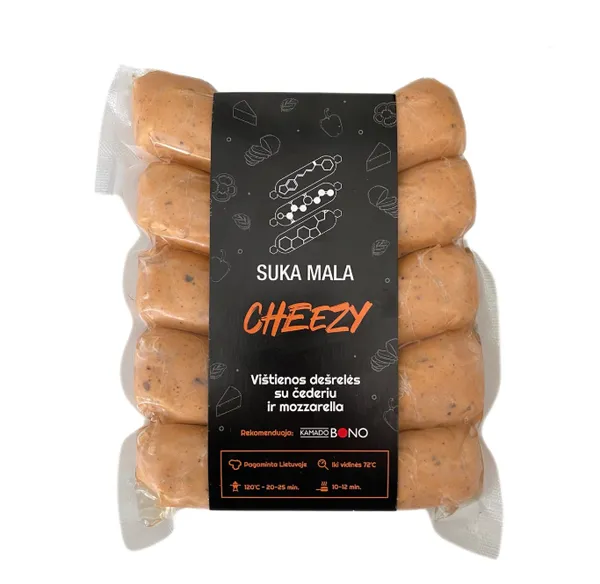 Vištienos dešrelės Cheezy, su sūriu, ~500g