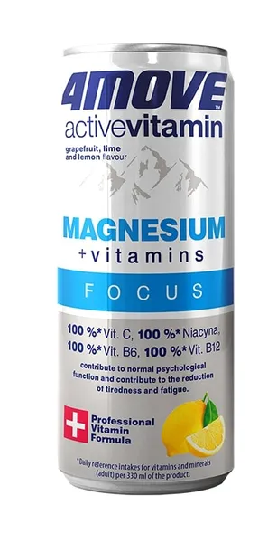 Vitamīnu ūdens 4 MOVE Active, ar magniju, bundžā, 0.33l (DEP)