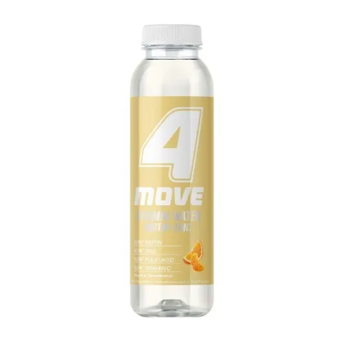 Vitamininis vanduo 4MOVE, Active Water PEACH & CITRUS FLAVOUR, 556 ml , PET