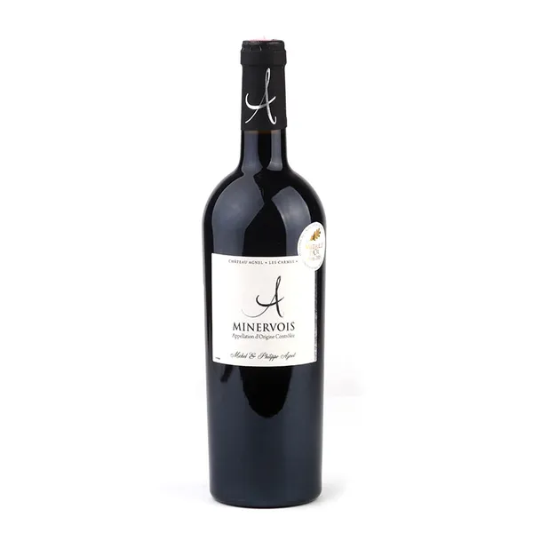 Vynas AOC Minervois Chateau, Agnel Les Carmes  raudonas, 15%, 0,75 l