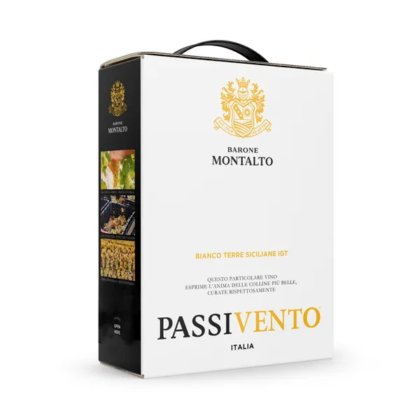 Vynas BARONE MONTALTO PASSIVENTO BIANCO, balt. saus., 12,5%, 3 l
