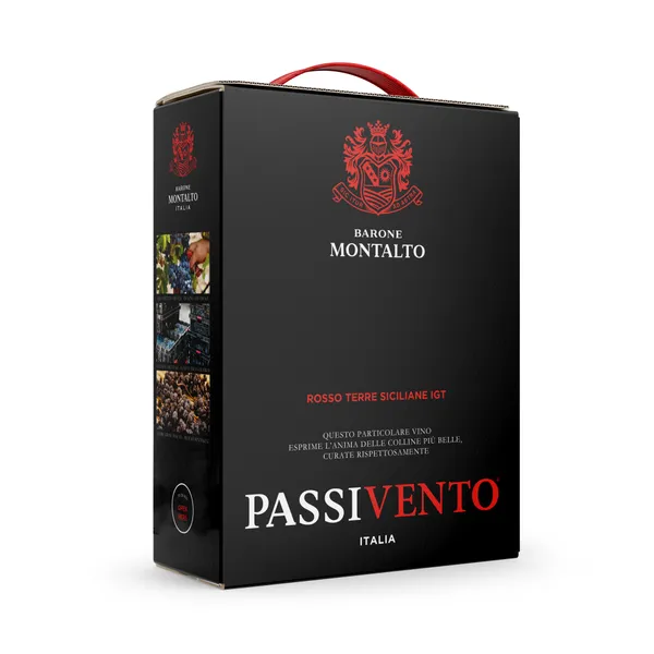 Vynas BARONE MONTALTO PASSIVENTO ROSSO 13.5%, raud. saus. 13.5%, 3 l
