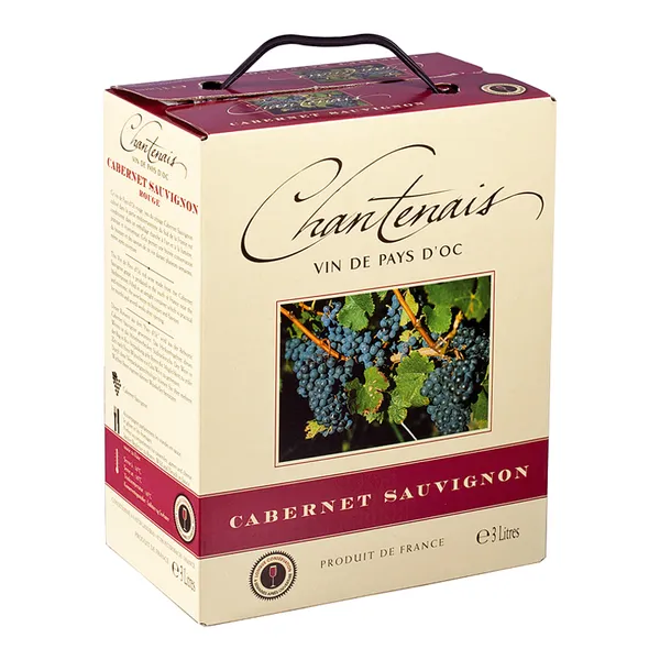 Vynas CHANTENAIS Cabernet Sauvignon, raudonas, sausas, 3 l