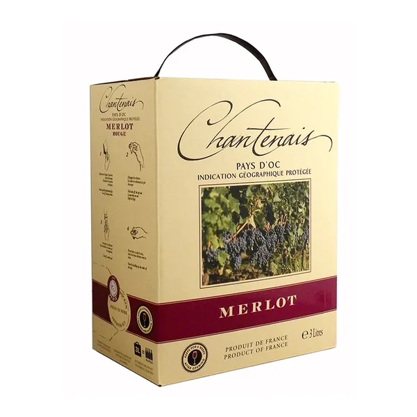 Vynas CHANTENAIS Merlot, raudonas, sausas, 13,5%, 3 l