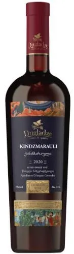 Sarkanvīns DUGLADZE Kindzmarauli, pussalds, 11%, 0.75l