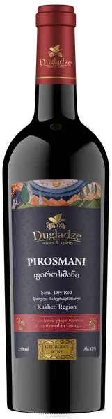 Sarkanvīns DUGLADZE Pirosmani, pussauss, 12%, 0.75l