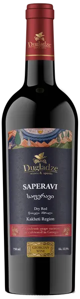 Sarkanvīns DUGLADZE Saperavi, sauss, 12,5%, 0.75l