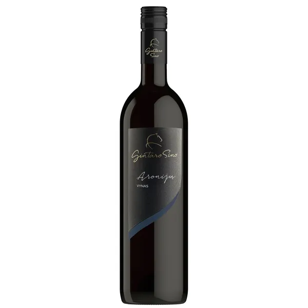 Vynas GINTARO SINO aronijų, pusiau saldus 12 %, 0,75 l