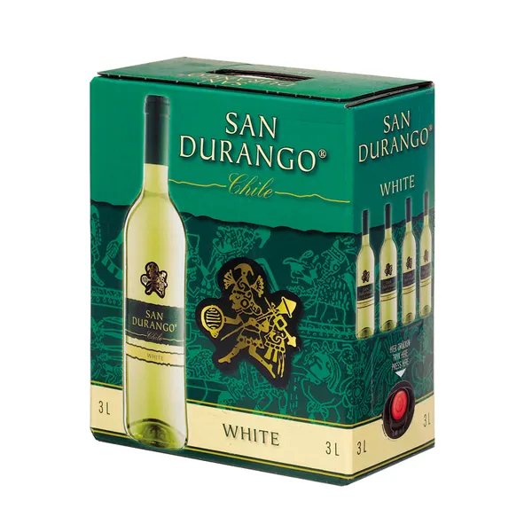 Vynas SAN DURANGO, BIB, baltas, sausas, 12%, 3 l