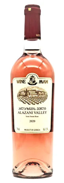 Vynas, WINE MAN, Alazani Valley, pusiau saldus, rožinis, 11%, 0,75l