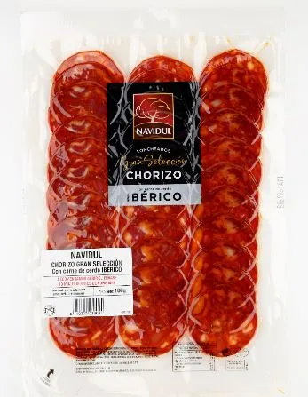 Vytinta dešra CAMPOFRIO, NAVIDUL Chorizo Iberico, I r., pjaustyta, 100 g