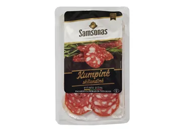 Vytinta SAMSONO kumpinė skilandinė dešra, pjaustyta, aukščiausia rūšis, 90 g