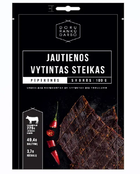 Vytintas jautienos steikas, pipirinis,  a.r., 100 g