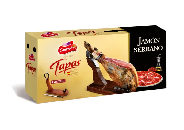 Vytintas kumpis CAMPOFRIO, Jamon serrano, su kaulu, ~7 kg