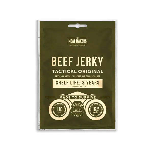 Vytinti jautienos  gabaliukai THE MEAT MAKERS Tactical original, a.r., 40g