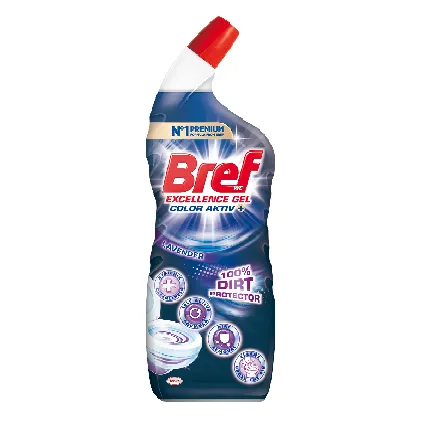 WC valiklis BREF Excellence Gel, Color activ, Lavender, 700 ml