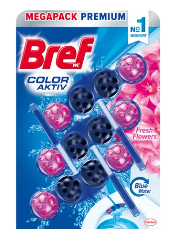 WC valiklis - gaiviklis BREF, BA Fresh Flowers, 3x50g