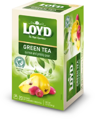 Žalioji arbata LOYD, svarainių ir opuncijų skonio, 20 x 1.7g