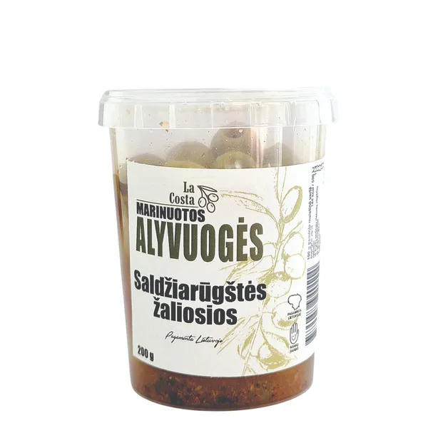 Žaliosios alyvuogės La Costa, saldžiarūgštės, 200 g