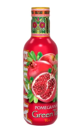 Zaļās tējas dzēriens ARIZONA ar granātābolu garšu un saldinātājiem, 1l PET (DEP)
