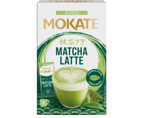 Šķistošais dzēriens MOKATE Latte Matcha Classic 14gx6gb