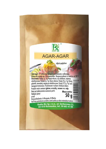 Želatinos pakaitalas AGARAS, 50 g