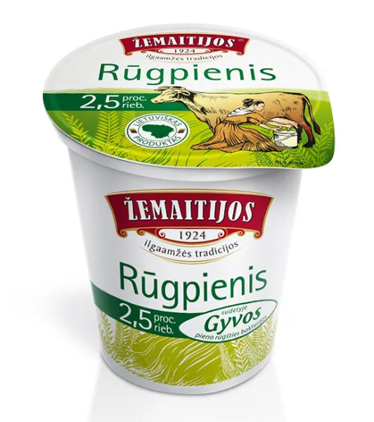 ŽEMAITIJOS rūgpienis, 2,5%, 0,5 l