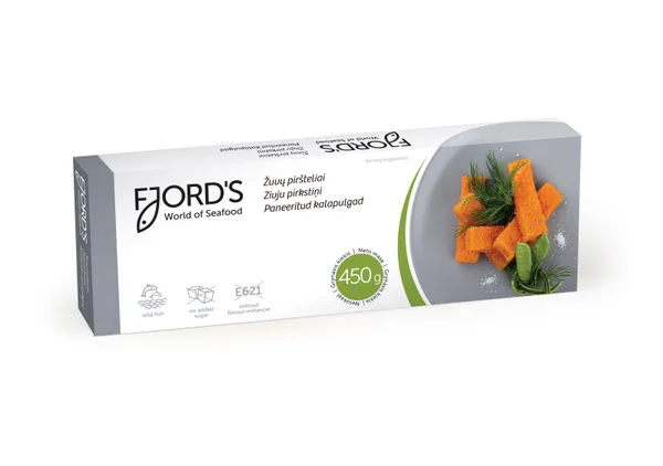 Žuvies piršteliai FJORDS, 450 g