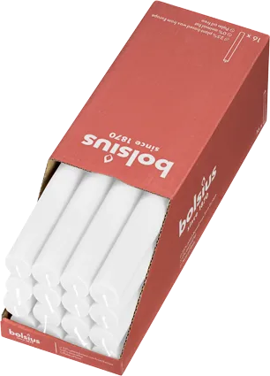 Svece BOLSIUS Rustic Cloudy, balta, D 2,3 cm, L 27 cm, 13st.