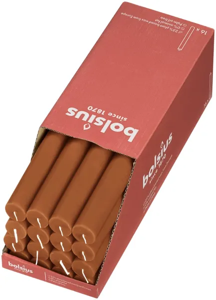 Svece BOLSIUS Rustic Spice, brūna, D 2,3 cm, L 27 cm, 13st.