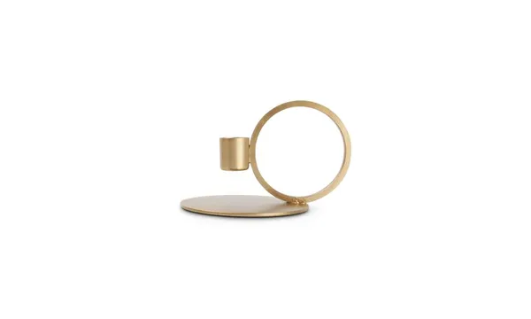 Žvakidė Gold, metalas, D 10 cm, H 9,5 cm, vnt