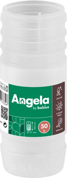 Kapu svece BOLSIUS Angela, uzpildāma, H 14,5 cm, 50st.