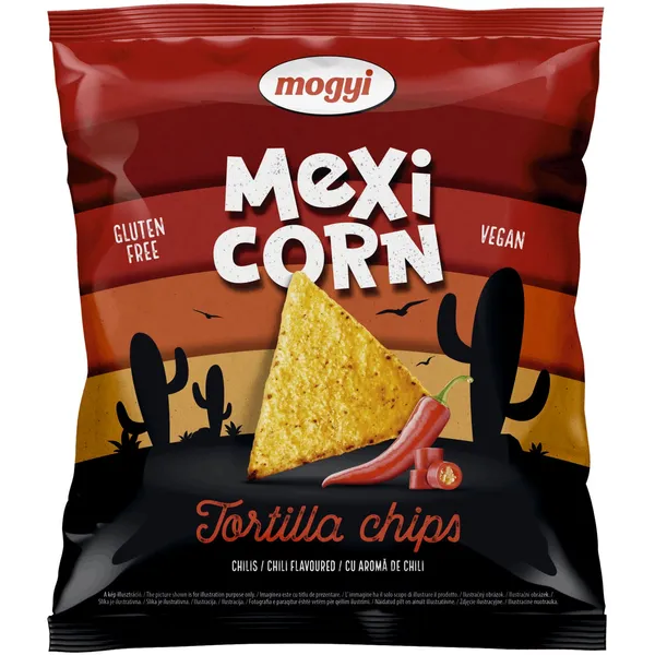 Aitriųjų paprikų kukurūzų traškučiai MEXICORN TORTILLA CHIPS, 90 g